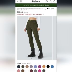 Halara Army Green Cargo Pants Large